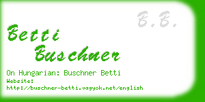 betti buschner business card